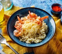 Паста Орзо с креветками