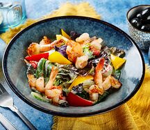 Салат с креветками