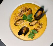Суп-пюре кукурузный с мидиями