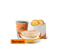 Маффин с яйцом и сыром Большой Комбо