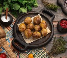 Мини-картофель на углях