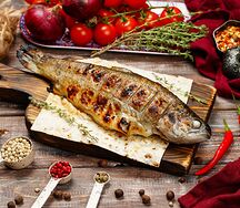 Сибас на углях