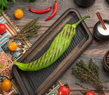 Остры перец на углях