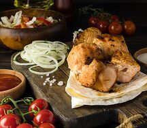Шашлык из курицы на углях