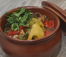 Чанахи в глиняном горшке