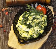 Шпинат с яйцом