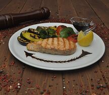 Сёмга на сковороде гриль