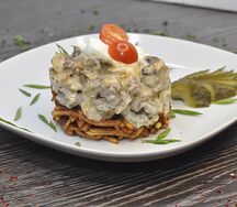 Бефстроганов с грибами