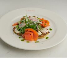 Драники с лососем