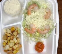 Салат Цезарь с креветкой