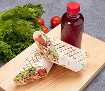 Двойная шаверма и морс