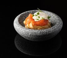 Бейгл с лососем