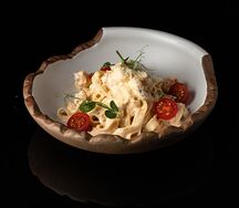 Паста с креветками том ям