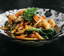 Лапша с морепродуктами