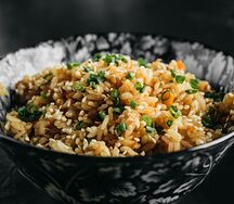 Рис с говядиной жареный