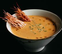 Биск из лангустинов в Азиатском стиле