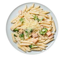Пенне с брокколи и лососем
