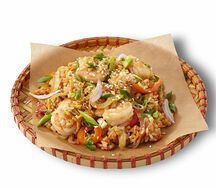 Вок с рисом и креветками