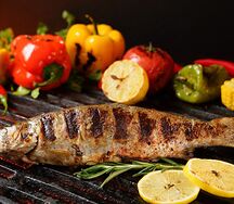 Форель на мангале