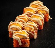 Запеченный ролл Угорь-лосось