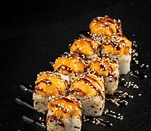 Запеченный ролл с мидиями