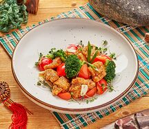 Цыпленок по-сычуаньски с рисом