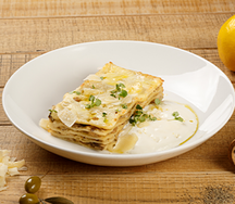 Лазанья с цыпленком и грибами
