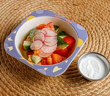 Овощной салатик со сметаной