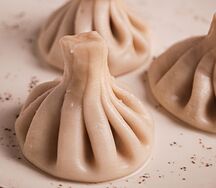 Отварные хинкали с телятиной и свининой