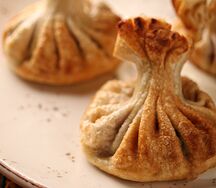 Жареные хинкали с телятиной и свининой