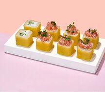 Тартар с копчёным лососем