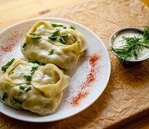 Манты из рубленой говядины 