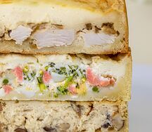 Тирольский пирог с индейкой и грибами