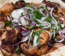 Шашлык из рубленой курицы халяль