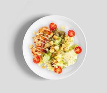 Салат цезарь с креветками