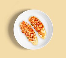 Брускетты с лососем