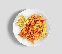 Филе белой рыбы с овощами по-итальянски