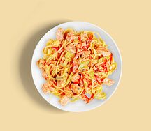 Паста сливочная с красной рыбой и овощами