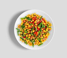 Теплый салат фахитос с нутом