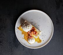 Творожная запеканка с пеканом и облепихой