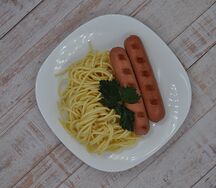 Сосиски со спагетти Вкусно & Сытно