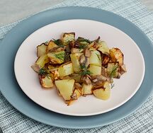 Жаренный с грибами картофель