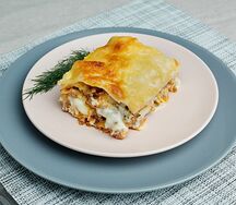 Лазанья мясная с соусом бешамель