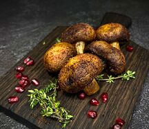 Шампиньоны на мангале