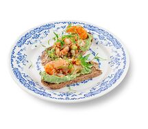 Брускетта с креветкой