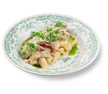 Ньокки с лесными грибами и сыр горгондзола