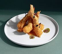 Креветки с соусом карри
