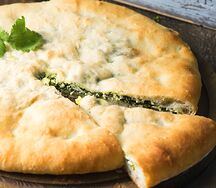 Осетинский пирог с сыром и зеленью