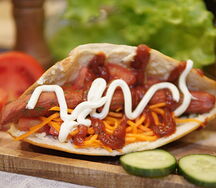 Хот-дог с охотничьей колбаской