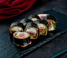Ролл Кето с лососем и тунцом